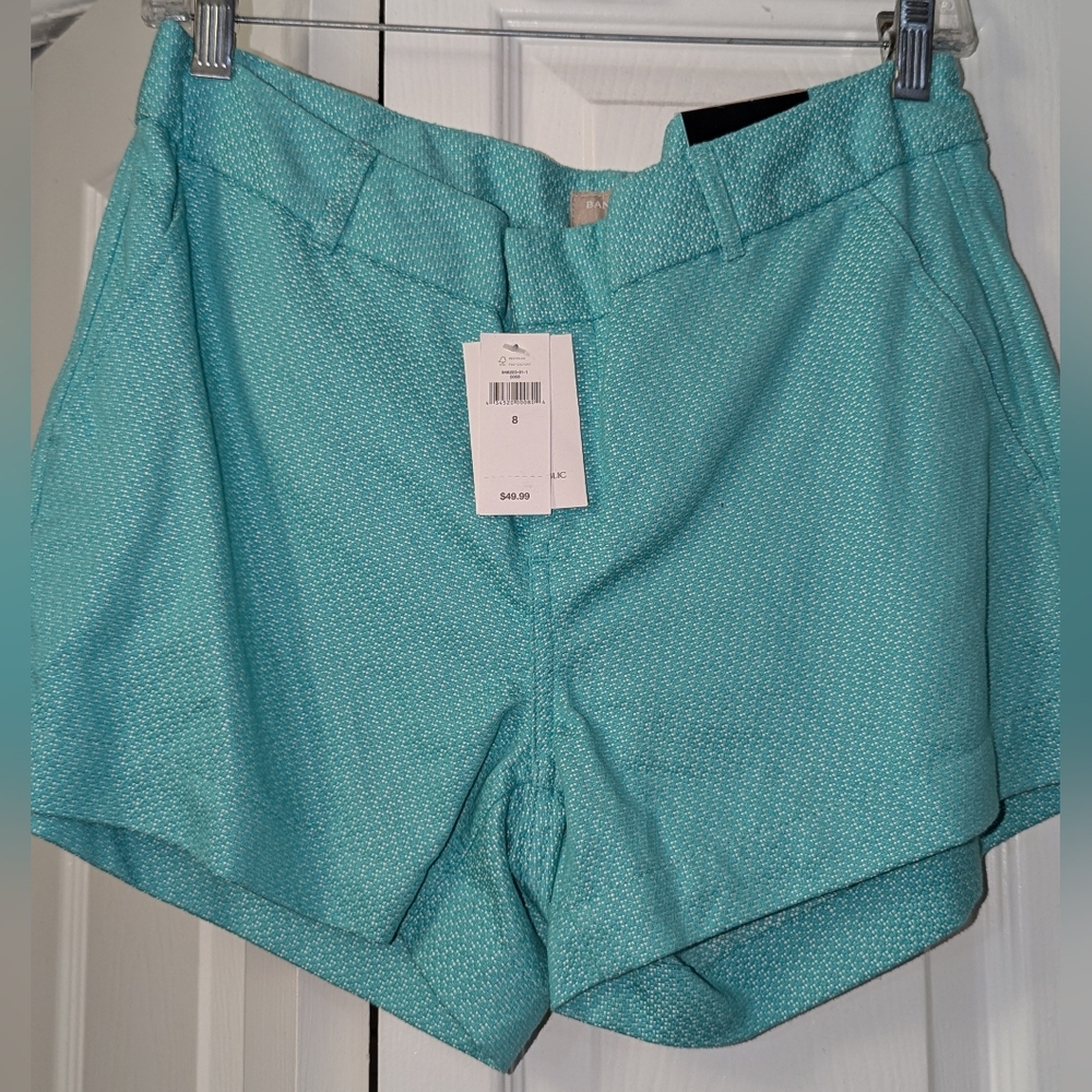Banana Republic Light Turquoise High Waist Shorts